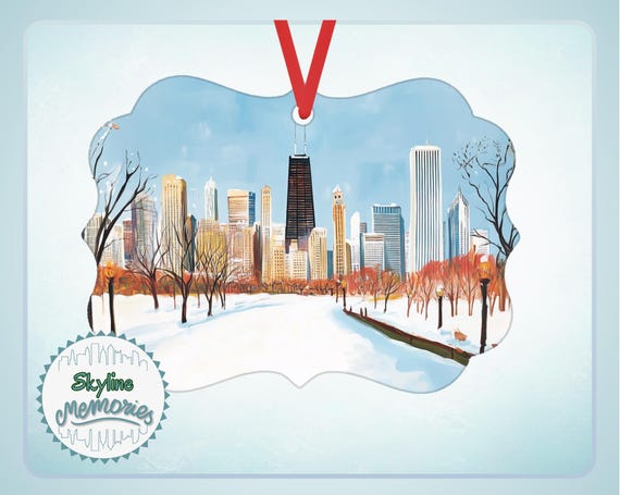 From the Windy City Ornament, Chicago Skyline Travel Keepsake