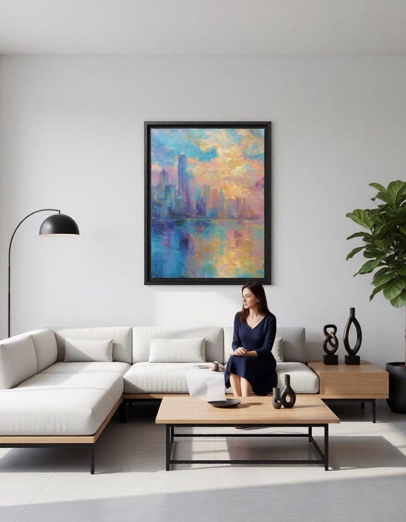 Chicago Skyline Perspectives Wall Art - Framed Canvas