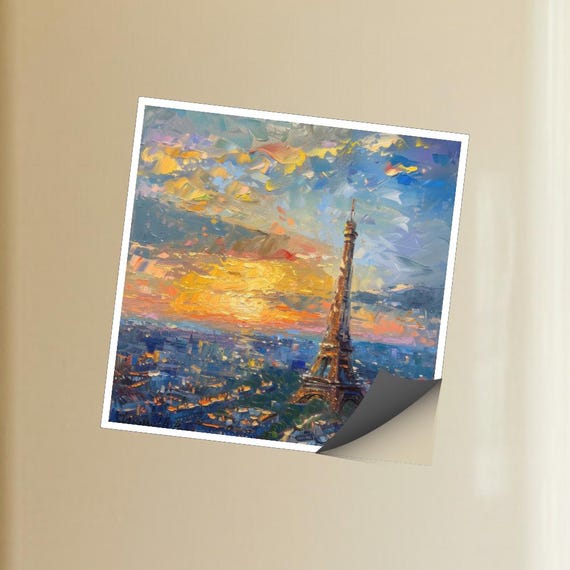 Eiffel Tower Golden Hour Magnet - Paris Skyline Travel Memory