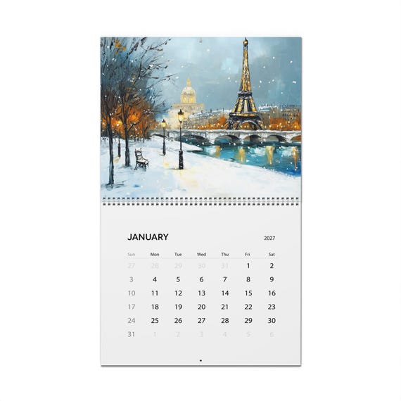 Paris 2027 Wall Calendar
