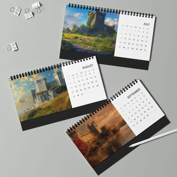 Medieval Castle 2027 Desk Calendar